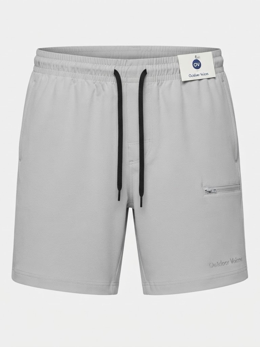 Outdoor Voices Men’s Relay Shorts XXL Gray 7” Inseam NWT Zip Pocket